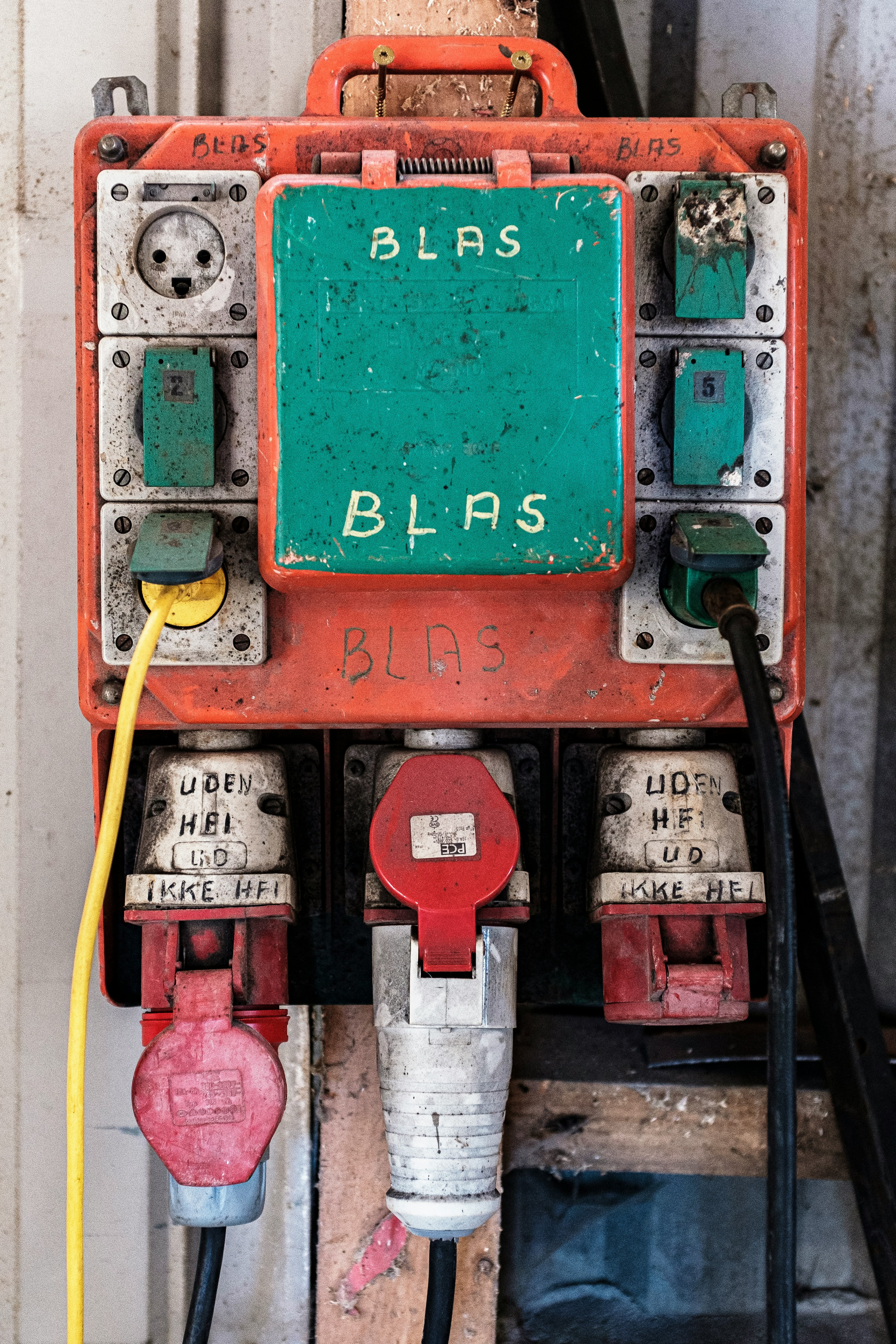 red and black gas pump